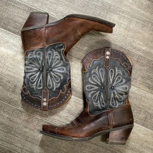 ARIAT Daisy Teal Snip Toe Cowboy Boots